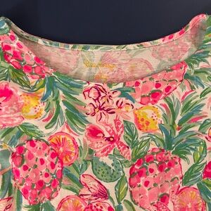 Lilly Pulitzer Pink Floral Tiltson Swing Resort Dress with Pockets. Sz Medium.